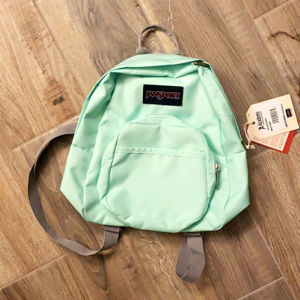 NWT! JanSport Half Pint Mint Green Mini Backpack